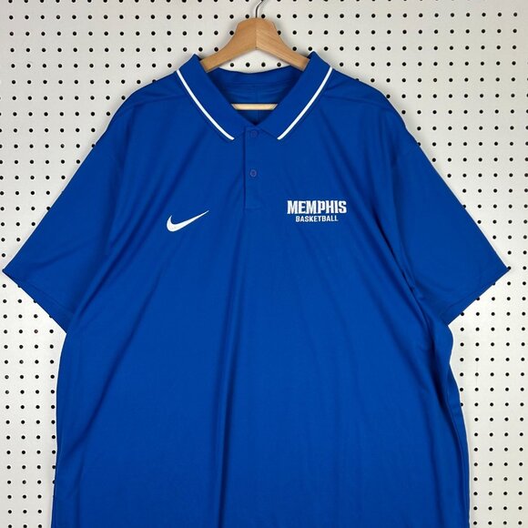 Nike 1 Cent Memphis Tigers Polo 4XL Blue Coach Team Issued‎ Penny Sideline NWOT - Picture 2 of 6